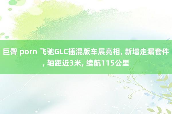 巨臀 porn 飞驰GLC插混版车展亮相， 新增走漏套件， 轴距近3米， 续航115公里