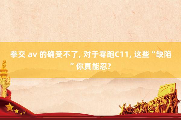 拳交 av 的确受不了， 对于零跑C11， 这些“缺陷”你真能忍?