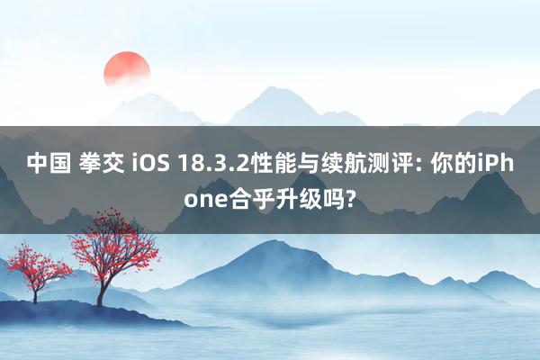 中国 拳交 iOS 18.3.2性能与续航测评: 你的iPhone合乎升级吗?