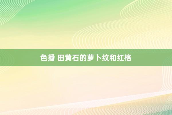 色播 田黄石的萝卜纹和红格